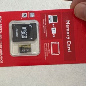 Red Memory Card with Adapter